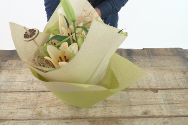 Sustainable grass paper wrapping