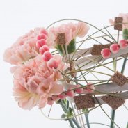 Playful Dianthus arrangement close-up