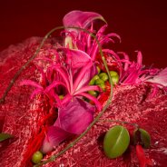 A heart with Nerine and Calla