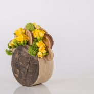 Lumberjack arrangement with Freesia