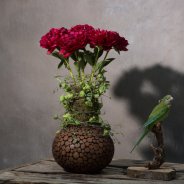 Powerful peony design inside