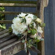 Bohemian wedding bouquet with Peonies