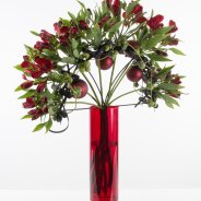 Fan-shaped Alstroemeria Christmas bouquet