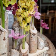 Cymbidium in a hospitality flower arrangement