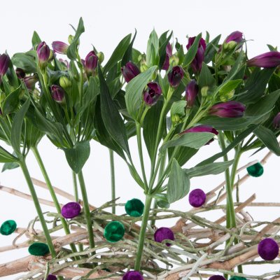 Perky two-piece Alstroemeria bouquet