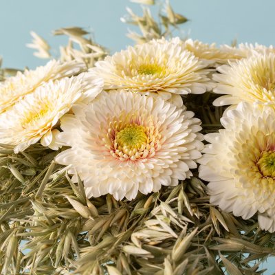 Bouquet with Gerberas and dried grasses 