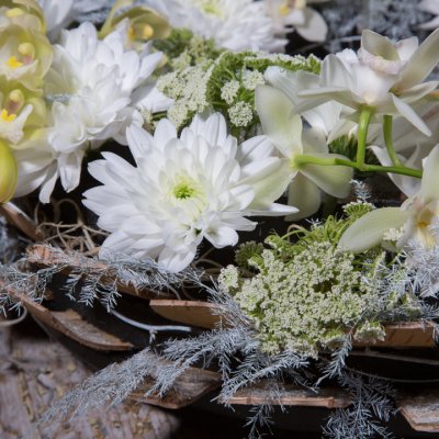 Tribute design with Cascade Cymbidium