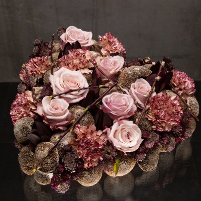 Dark heart flower arrangement