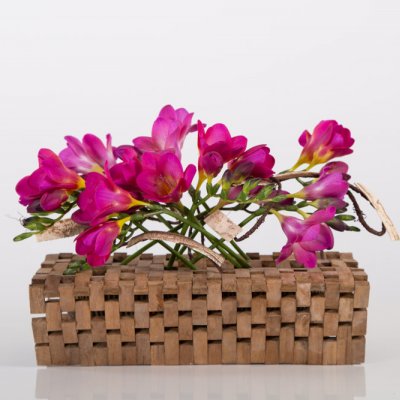 Bright pink Freesia arrangement