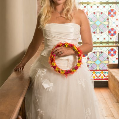 Colourful bridal circle with Kalanchoe