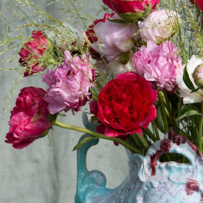 Peonies in an Italian vase