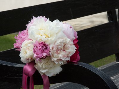 Elegant wedding bouquet with peonies Elegant wedding bouquet with peonies