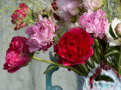 Peonies in an Italian vase Peonies in an Italian vase