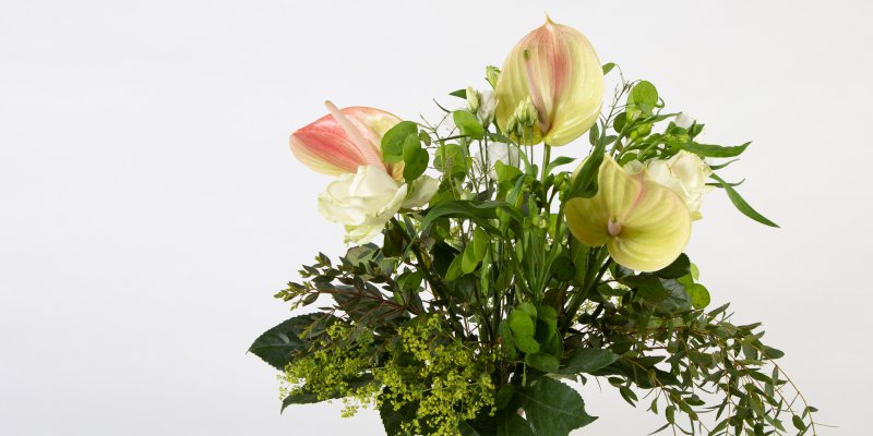 Bouquet enriched with Anthuriums