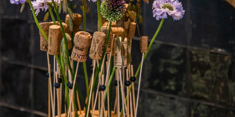 Corks and flowers
