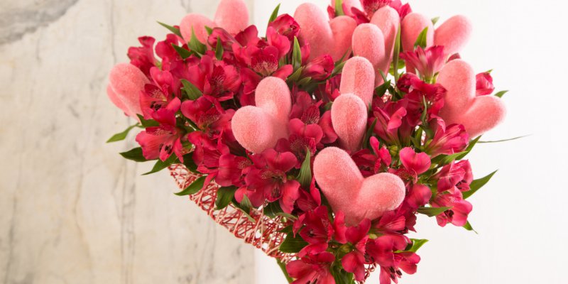 Alstroemeria bouquet bursting with love