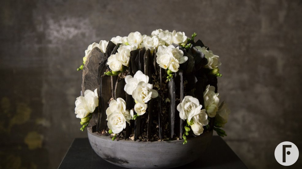 Respectful Freesia funeral arrangement