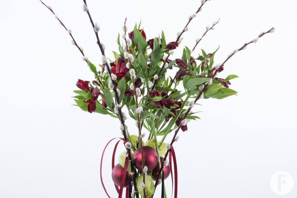 Alstroemeria Christmas design close-up