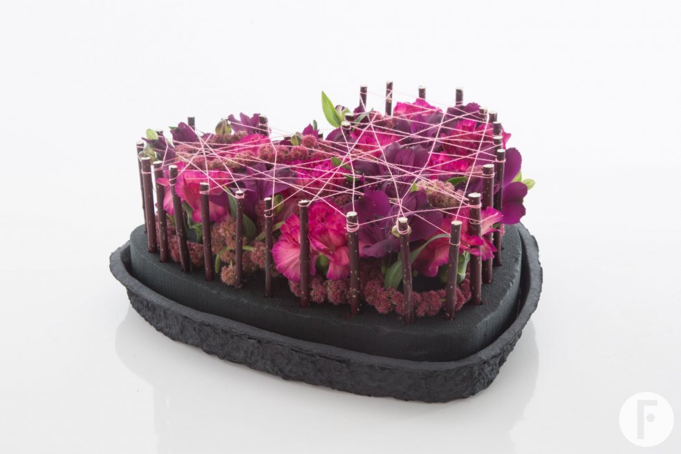 Carnation and Alstroemeria Valentine's Day heart 