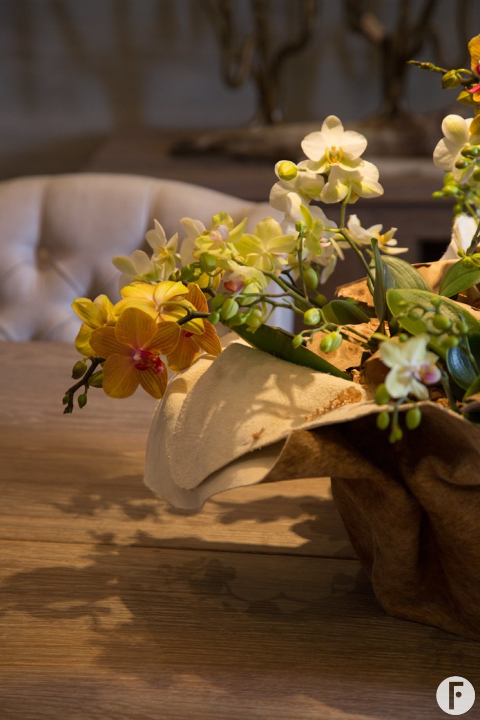 orchid centerpiece Pim van den Akker Flower Factor Optiflor close up