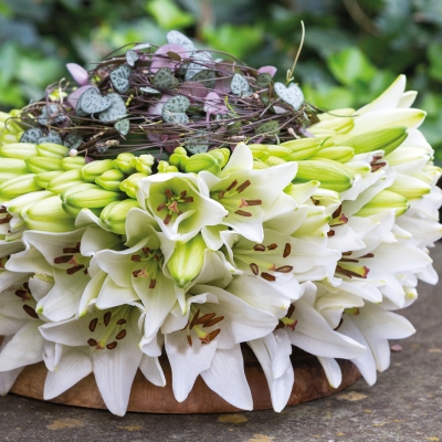 Stylish and unique funeral arrangement