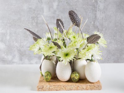 Contemporary flower arrangement with 'Zembla Lime' - Zentoo mood board spring