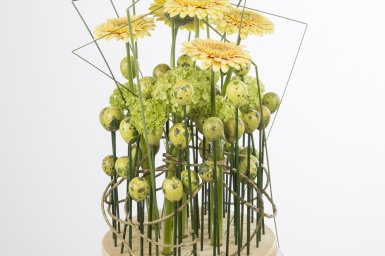 Soft yellow Easter flower arrangement
