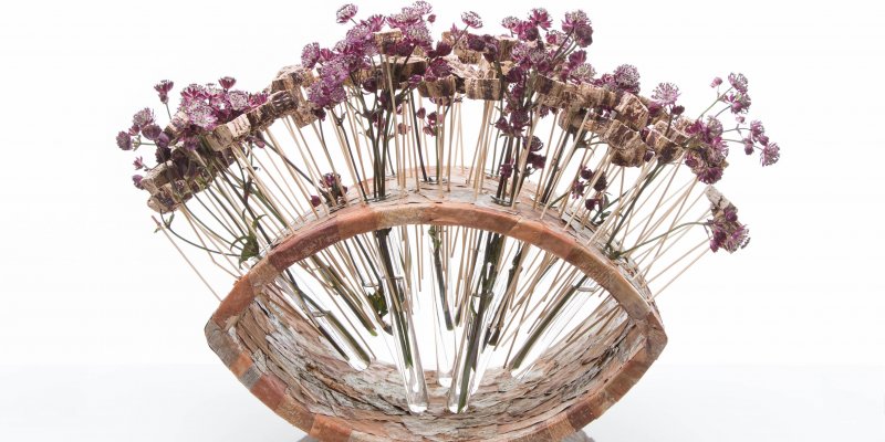 floral object from bark