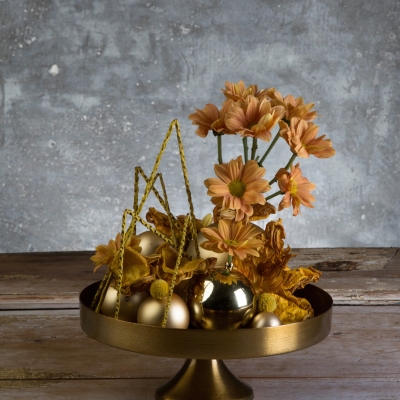 Golden christmas still life