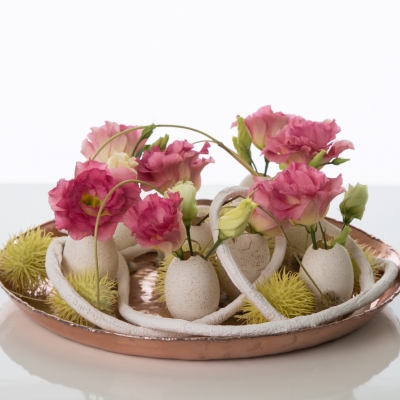 Easter flower arrangement with Lisianthus