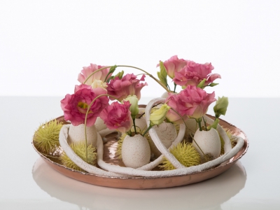 Easter flower arrangement with Lisianthus