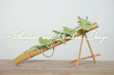 an Anthurium and Bamboo design