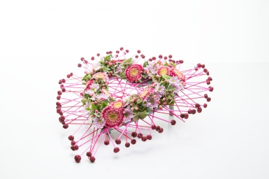 Passionate heart-shaped funeral flower arrangement