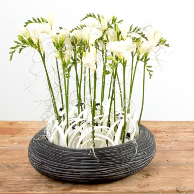 Black and white Freesia design