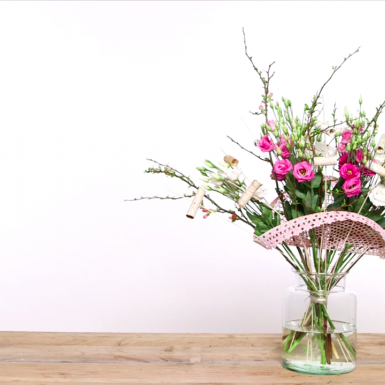 a Fan Shaped Bouquet