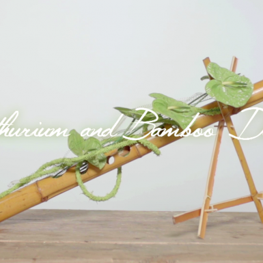 an Anthurium and Bamboo design
