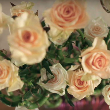 a Festive Rose arrangement