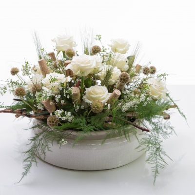 a Vintage style rose arrangement