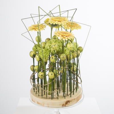 Design with soft yellows and fresh greens