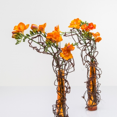 Orange vase design 