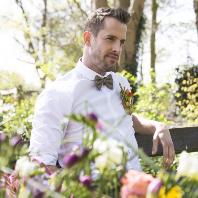 Colorful boutonniere