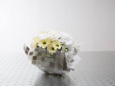 Design from DIY mood board: tiles and flowers