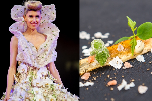 Floral wedding dress