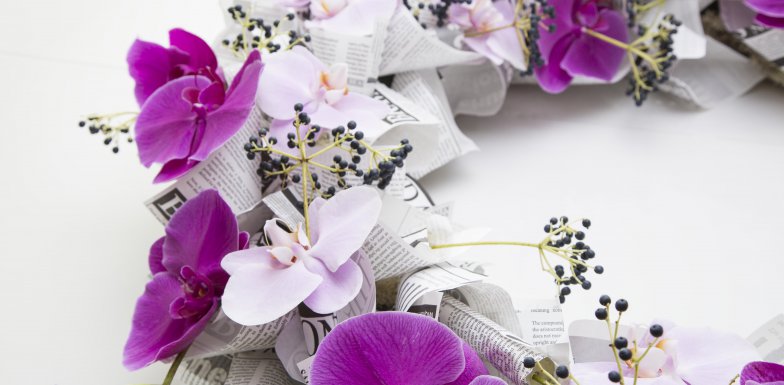 Newspaper Wreath