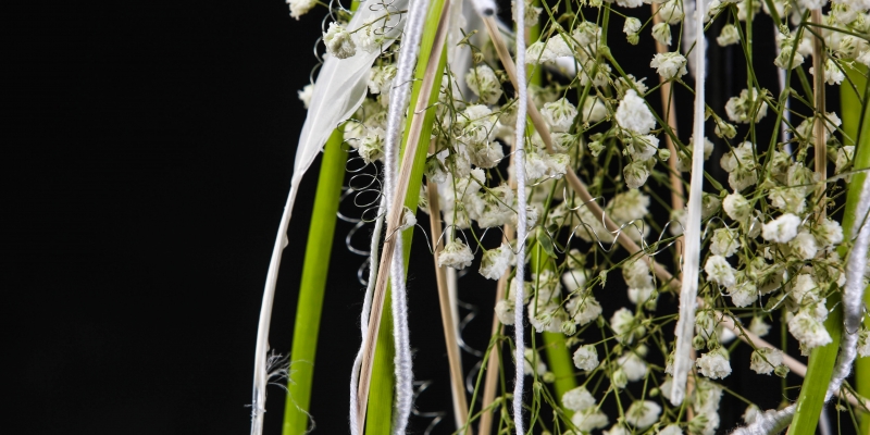 Hanging bridal design - close up