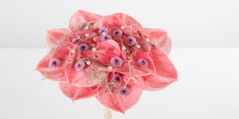 Anthurium wedding bouquet by Pim van den Akker