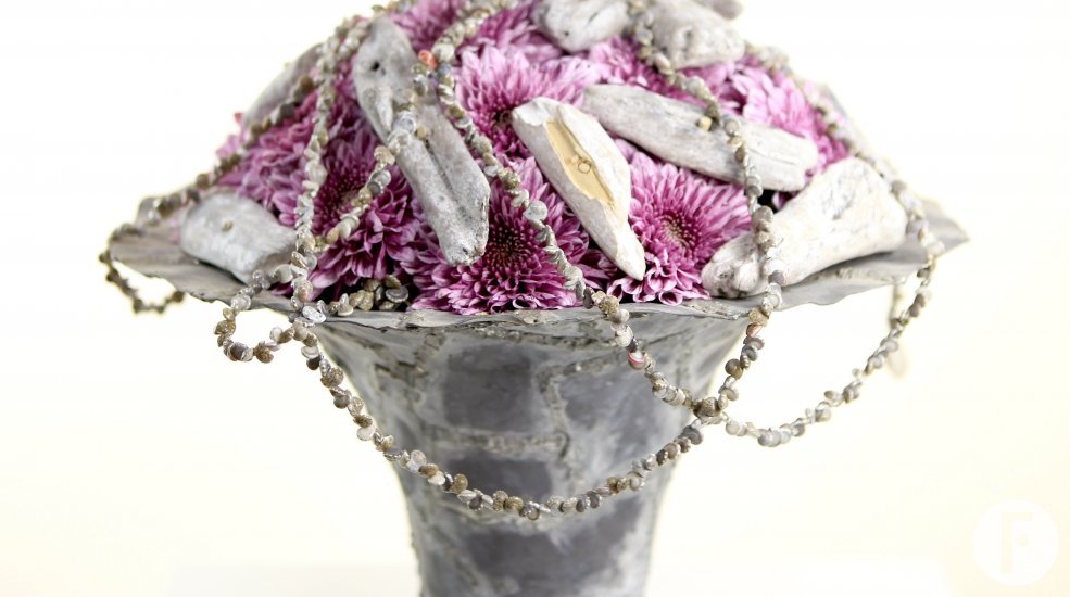 zentoo chrysanten design met wrakhout