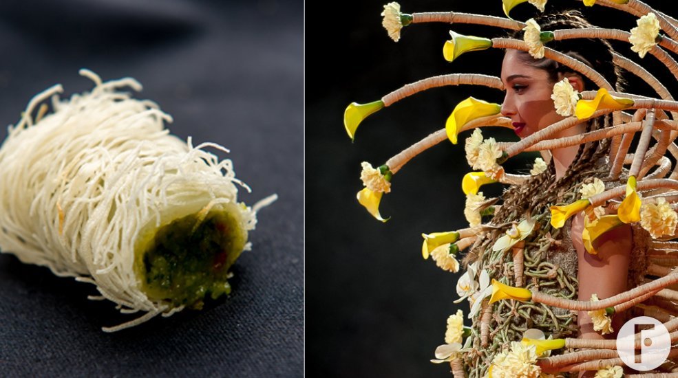 raffia jurk en hapje