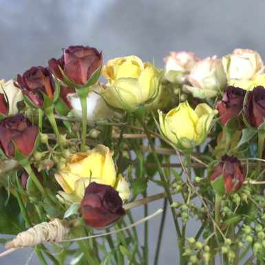 Autumnal spray rose design Autumnal spray rose design