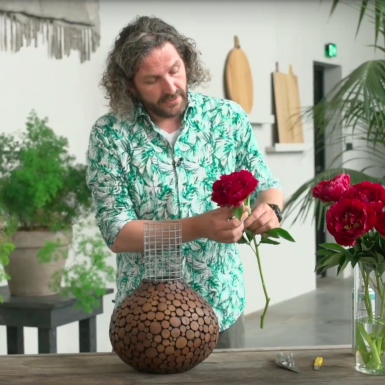 a powerful Peony arrangement